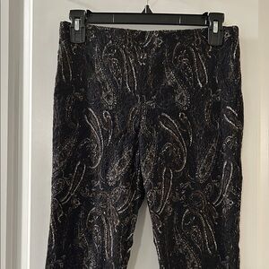 J’ENVIE New York Black and Silver Paisley Pants